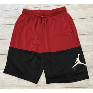 Nike Air Jordan Mesh Basketball Shorts Black White Red Youth Size XL